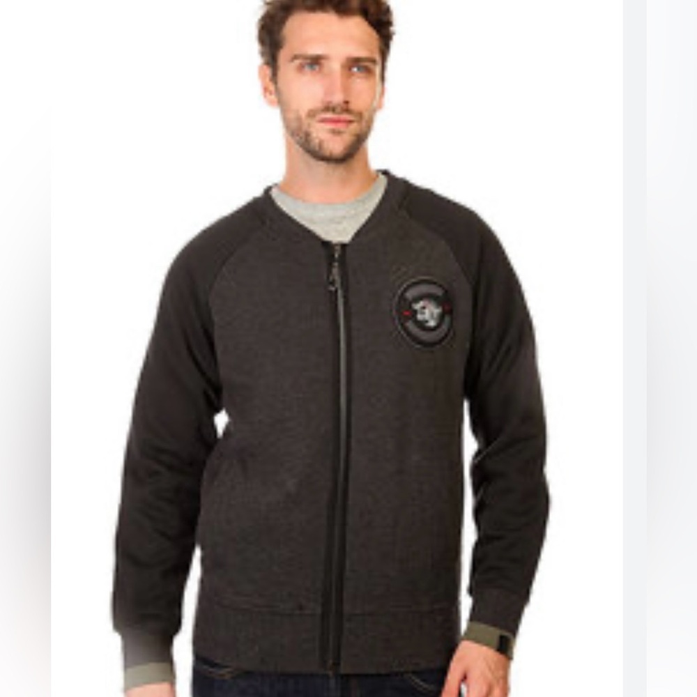 Insight Dark Gray Zip-Up Jacket Medium